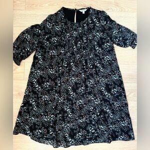 REITMANS Floral Print Black Dress (like new)